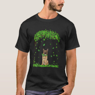 T-shirt German Shepherd Dog Irish Green Shamrock Clover St