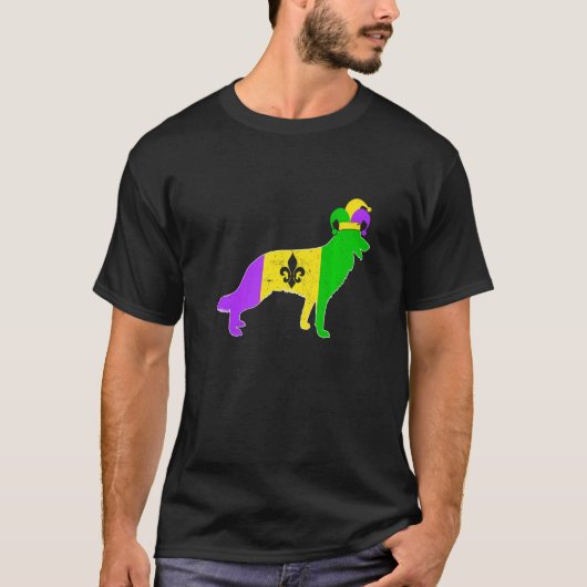 T-shirt German Shepherd Dog Mardi Gras Carnivals Funny Pup (Devant)