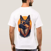 T-shirt German Shepherd Dog Portrait Graphic (Dos)