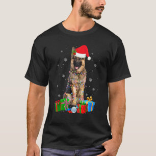 T-shirt German Shepherd Dog Tree Christmas Sweater Xmas Do