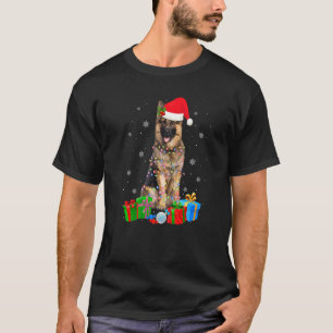 T-shirt German Shepherd Dog Tree Christmas Sweater Xmas Do