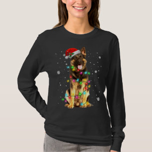 T-shirt German Shepherd Dog Tree Christmas Sweater Xmas Do