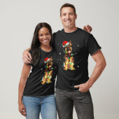T-shirt German Shepherd Dog Tree Christmas Sweater Xmas Do (Unisexe)