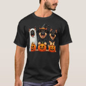 T-shirt German Shepherd Ghost Halloween Dog Lovers (Devant)