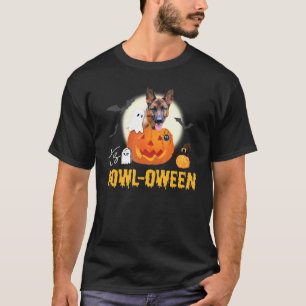 T-shirt German Shepherd Halloween Pun Happy Howloween Pump