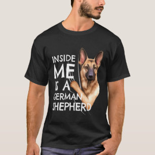 T-shirt German Shepherd Inside Me Clothes Kids German Shep