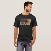 T-shirt German Shepherd Police Dog American Flag Blue Line (Devant entier)