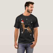 T-shirt German Shepherd Santa Ha Christmas Dog (Devant entier)