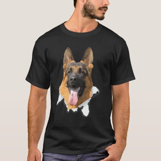 T-shirt German Shepherd Torn Cloth For Dog (Devant)