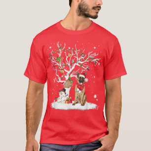 T-shirt German Shepherd Winter Snow Tree Dog Christmas Win