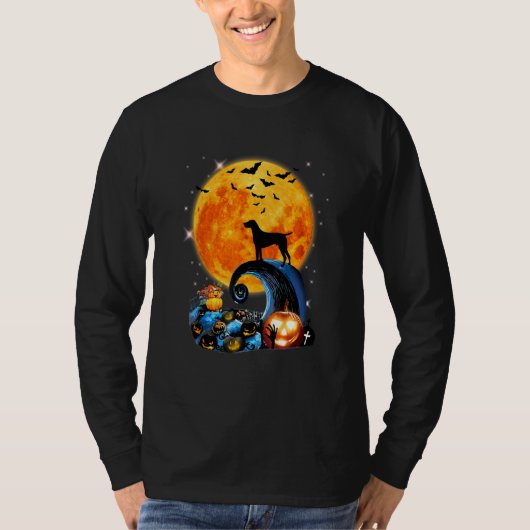 T-shirt German Shorthaired Pointer Moon Cliff Pumpkin Hall (Devant)