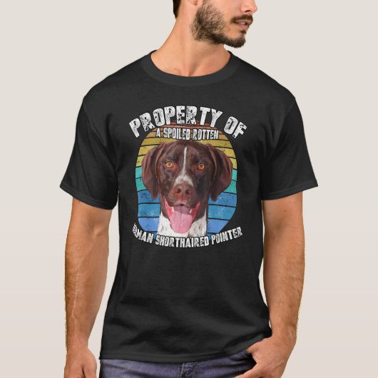 T-shirt German Shorthaired Pointer Property Of Retro (Devant)