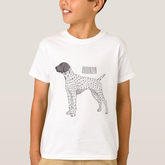 T-shirt German Shorthred Pointer dog (Devant)
