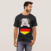 T-shirt Germany Flag Coton de Tulear Dog In Pocket (Devant entier)