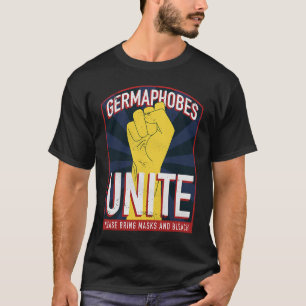 T-shirt Germaphobe Union Solidarité Gant en caoutchouc Emb