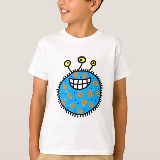 T-shirt Germe bleu de bande dessinée (Devant)