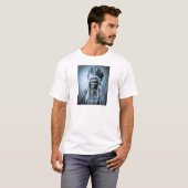 T-shirt Geronimo dans le cru principal de robe cyan (Devant entier)