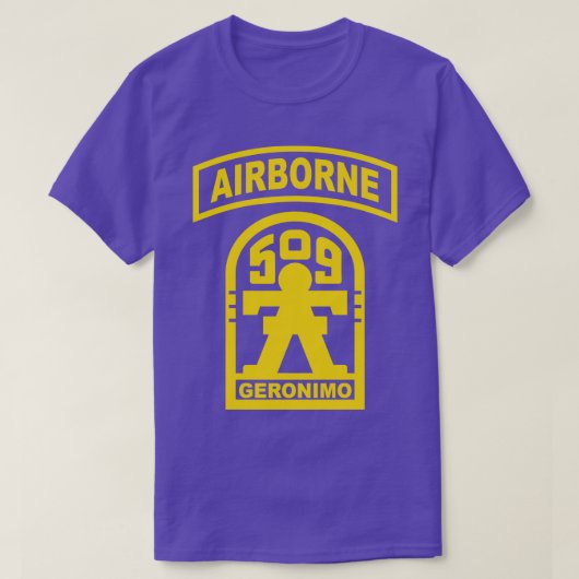 T-shirt Geronimo Mod1 509e infanterie parachute (Design devant)
