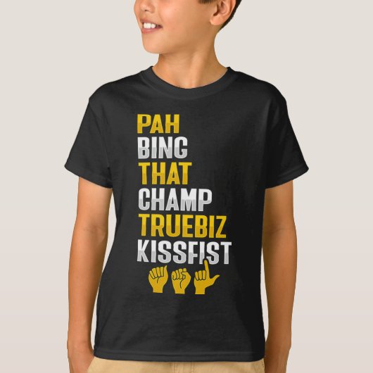 T-shirt Geste de la main asl Sensibilisation à la perte au (Devant)
