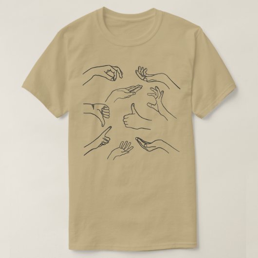 T-shirt gestes de main 1 (Design devant)