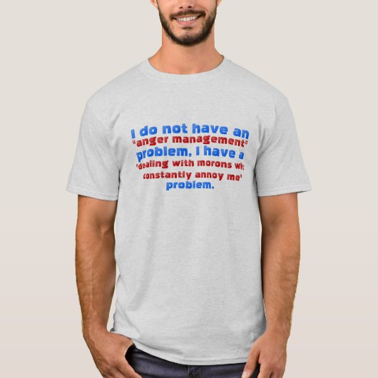 T-shirt Gestion de colère (Devant)