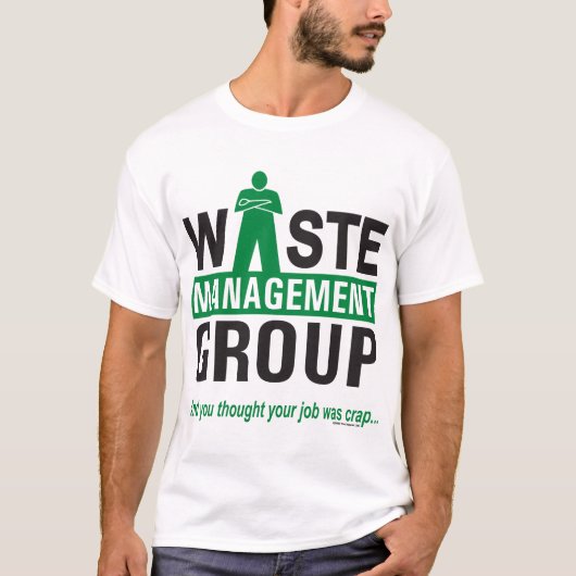 T-shirt Gestion des déchets sur le blanc (Devant)