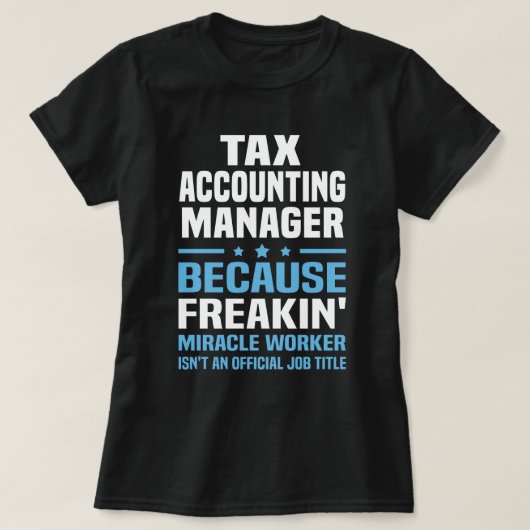T-shirt Gestionnaire de comptabilité fiscale (Design devant)