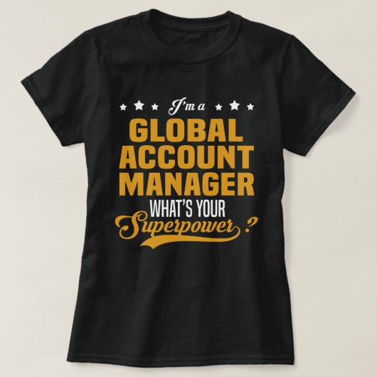 T-shirt Gestionnaire de comptes global (Design devant)
