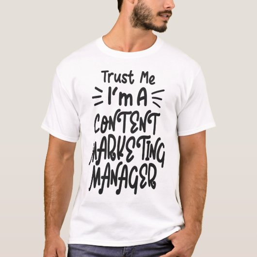 T-shirt Gestionnaire de marketing de contenu (Devant)