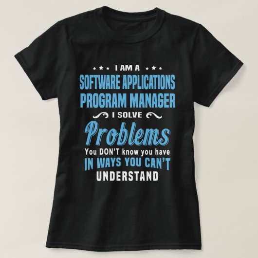 T-shirt Gestionnaire de programme Applications logicielles (Design devant)