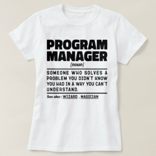T-shirt Gestionnaire de programme Noun Funny Chef d'équipe
