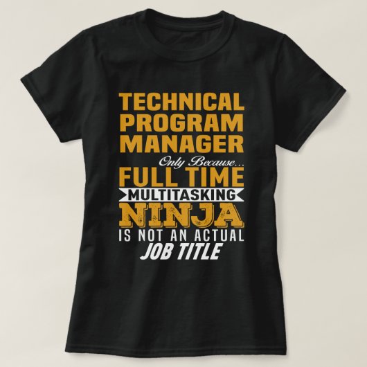 T-shirt Gestionnaire de programme technique (Design devant)