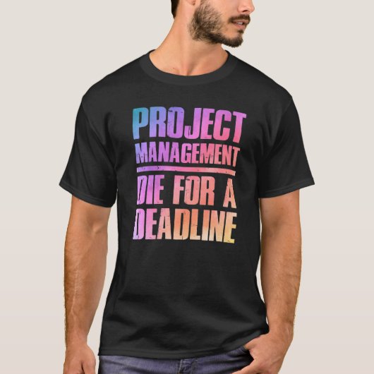 T-shirt Gestionnaire de projet coloré, commentaire (Devant)