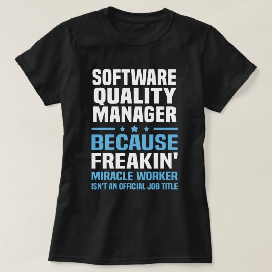 T-shirt Gestionnaire de qualité logicielle (Design devant)