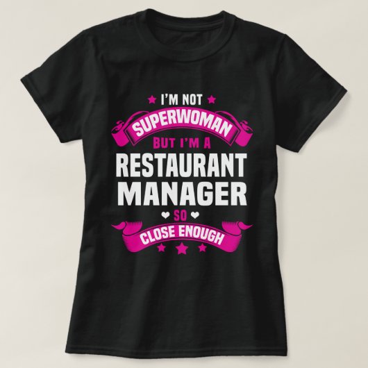 T-shirt Gestionnaire de restaurants (Design devant)