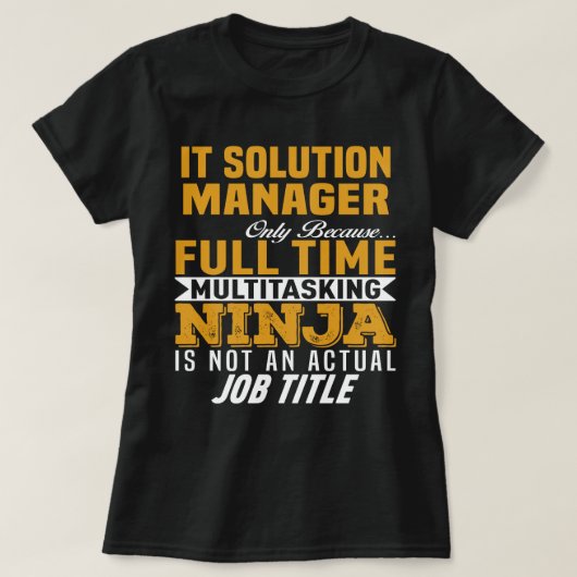 T-shirt Gestionnaire de solutions informatiques (Design devant)