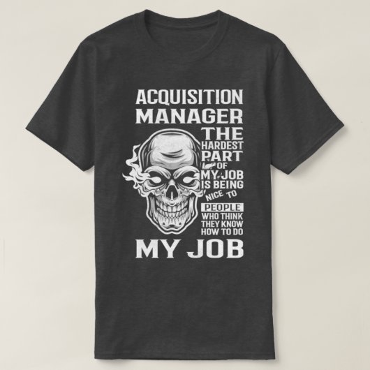T-shirt Gestionnaire des acquisitions (Design devant)