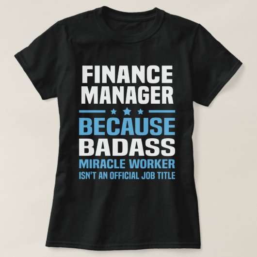T-shirt Gestionnaire des finances (Design devant)