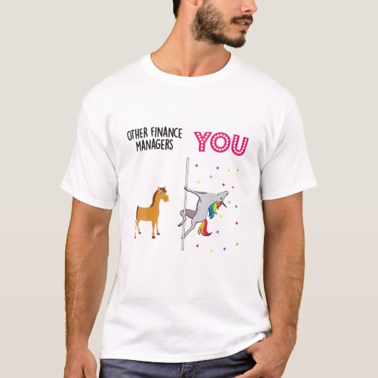 T-shirt Gestionnaire des finances Funny Unicorn (Devant)