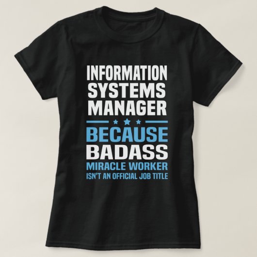 T-shirt Gestionnaire des systèmes d'information (Design devant)