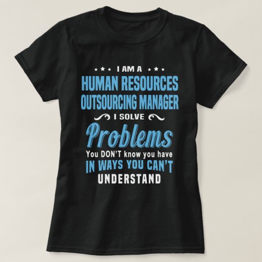 T-shirt Gestionnaire d'externalisation des ressources huma (Design devant)