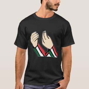 T-shirt Gesture à la main italienne avec drapeau italien