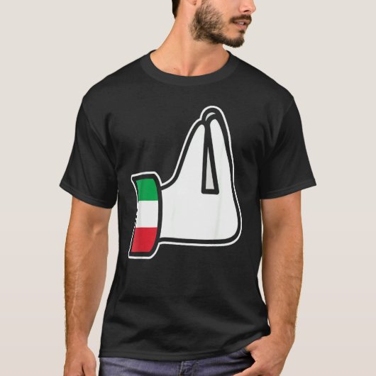 T-shirt Gesture à main italienne Italia Italie Italiano Hu (Devant)