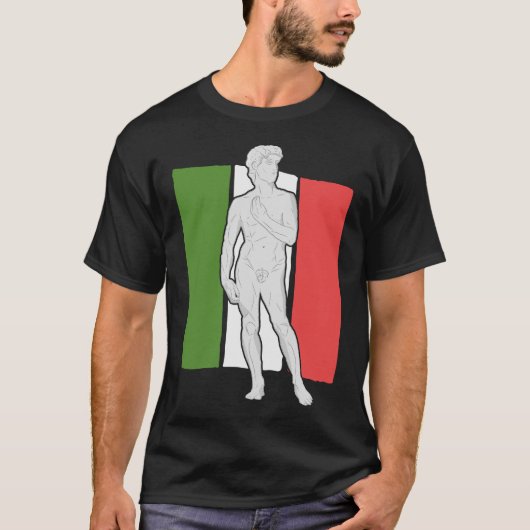 T-shirt Gesture de main italienne avec drapeau italien - S (Devant)