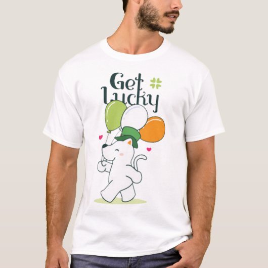 T-shirt Get lucky (Devant)