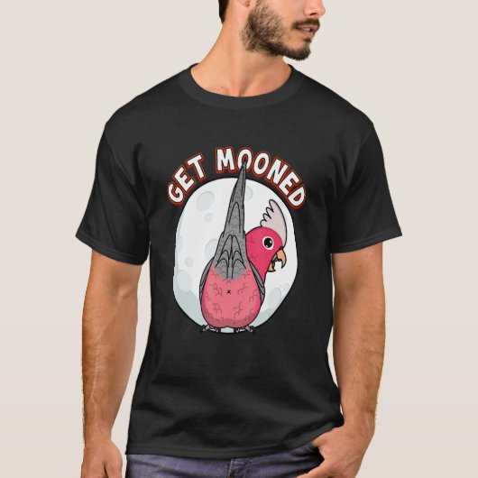 T-shirt Get Mooned I Parrot Underfluffies I Rose Galah Coc (Devant)