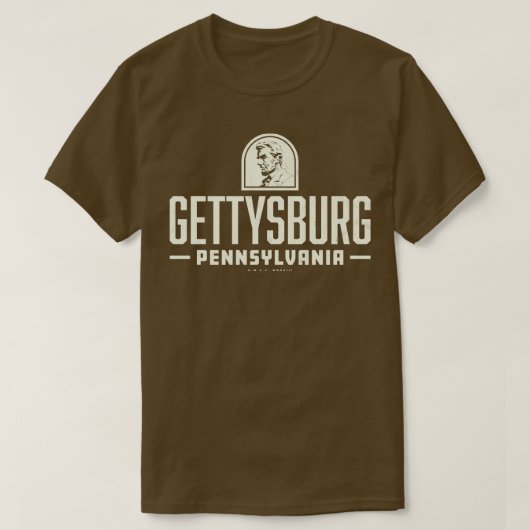 T-shirt Gettysburg Pennsylvania Tan (Design devant)
