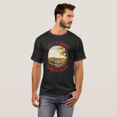 T-shirt Gettysburg Pennsylvanie Retro Cercle en détresse (Devant entier)