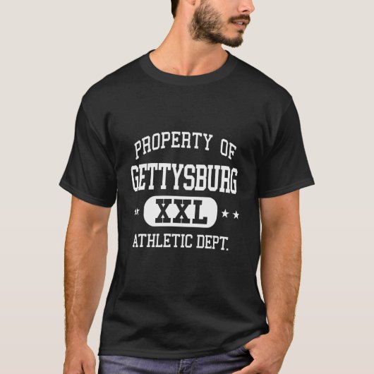 T-shirt Gettysburg Retro Athletic Property Dept (Devant)