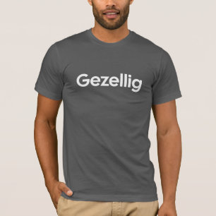 T-shirt Gezellig (police de caractères moderne)